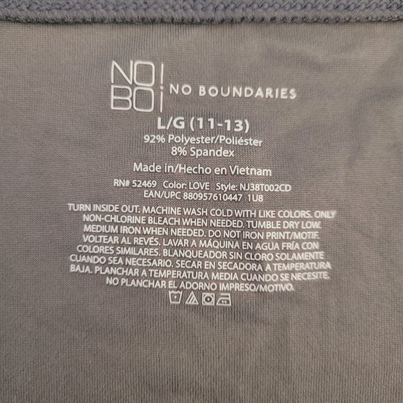 No Boundaries Light Gray Love Graphic Tee Large - Picture 3 of 3